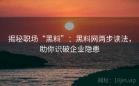 揭秘职场“黑料”：黑料网两步读法，助你识破企业隐患