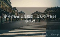 动漫评论的完美指南：完整引用与对象核对